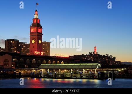 Ferry Building, Embarcadero District, San Francisco, Kalifornien, USA Stockfoto