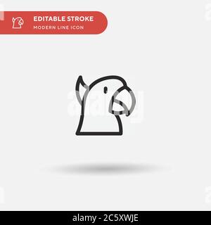 Einfaches Vektorsymbol „Kakadu“. Illustration Symbol Design Vorlage für Web mobile UI Element. Perfekte Farbe modernes Piktogramm auf bearbeitbaren Strich. Kakadu-Icons für Ihr Business-Projekt Stock Vektor