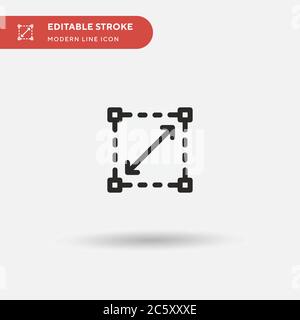 Einfaches Vektorsymbol Skalierbarkeit. Illustration Symbol Design Vorlage für Web mobile UI Element. Perfekte Farbe modernes Piktogramm auf bearbeitbaren Strich. Skalierbarkeitssymbole für Ihr Geschäftsprojekt Stock Vektor