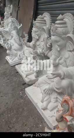 Ganpati hinter den Kulissen Stockfoto