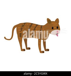 Nette Katze, Tier, Trend Cartoon Stil Vektor Stock Vektor