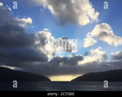 Carnley Hafen auf den Auckland Inseln, Neuseeland. Stockfoto