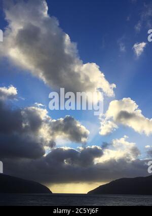 Carnley Hafen auf den Auckland Inseln, Neuseeland. Stockfoto