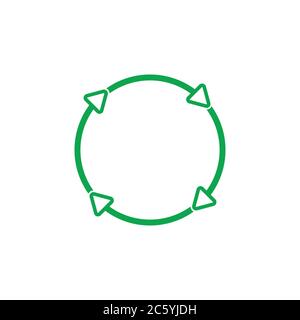 Rotation Pfeillinie Logo Vektor grün recyceln Stock Vektor
