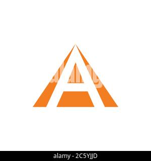 Dreieck ein geometrischer Logo-Vektor Stock Vektor
