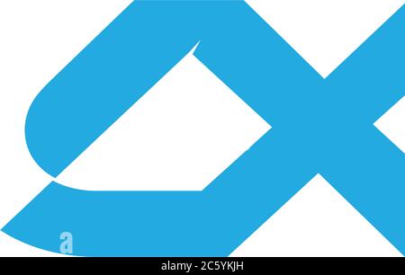 Vektor mit geometrischem Logo mit Axt Stock Vektor