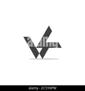 Buchstabe wl einfache geometrische Linie Logo Vektor Stock Vektor