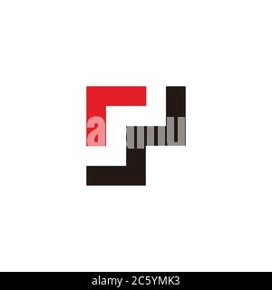 Abstrakter Buchstabe rw Treppenhaus Symbol Logo Vektor Stock Vektor