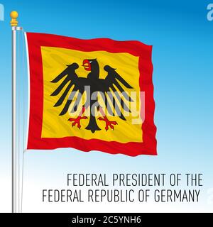 Präsidentenflagge der Bundesrepublik Deutschland, Vektorgrafik Stock Vektor