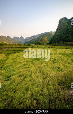 Bamei Dorf, ein verstecktes Dorf in den Bergen in der Provinz Yunnan, China. Stockfoto