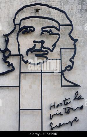 Havanna, KUBA che guevara Wandbild havanna Stockfoto