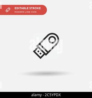 Einfaches Vektor-Symbol für Pendrive. Illustration Symbol Design Vorlage für Web mobile UI Element. Perfekte Farbe modernes Piktogramm auf bearbeitbaren Strich. Pendrive Symbole für Ihr Business-Projekt Stock Vektor