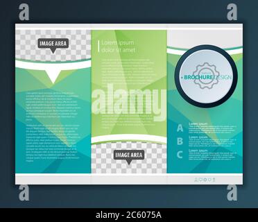 Vector moderne dreifach Broschüre Design-Vorlage Stock Vektor