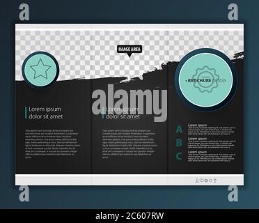 Vector moderne dreifach Broschüre Design-Vorlage Stock Vektor