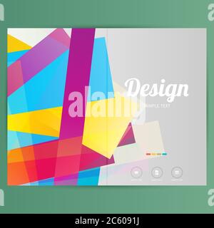 Vorlage Für Broschürendesign. Geometrische Formen, abstrakte moderne Hintergründe, Infografik Konzept.Flat Design. Vektor Stock Vektor