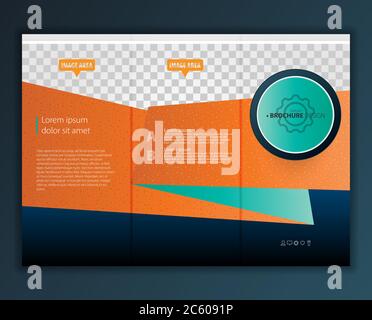 Vector moderne dreifach Broschüre Design-Vorlage Stock Vektor