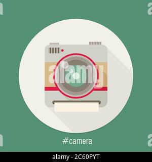 Flache Kamera-Symbol Stock Vektor