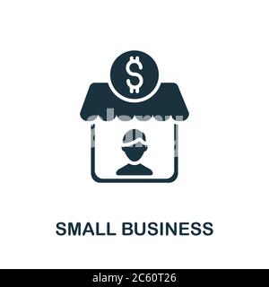 Symbol für kleine Unternehmen. Einfaches Element aus der Krisensammlung. Creative Small Business Icon für Webdesign, Vorlagen, Infografiken und vieles mehr Stock Vektor