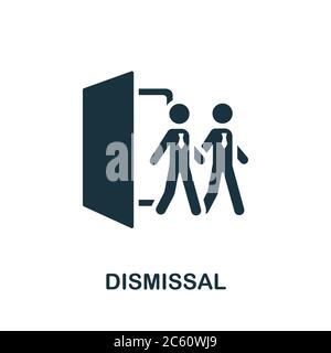 Symbol „Kündigung“. Einfaches Element aus der Krisensammlung. Creative Kündigung Symbol für Web-Design, Vorlagen, Infografiken und vieles mehr Stock Vektor