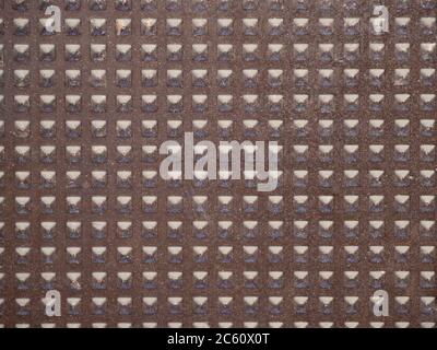 Gewellte rostigen Metall Hintergrund Textur Stockfoto