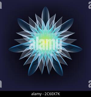Abstrakte Neon Gradient Blume. Cover-Design, Plakate. Vektorgrafik Stock Vektor