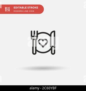 Lebensmittelspende einfaches Vektor-Symbol. Illustration Symbol Design Vorlage für Web mobile UI Element. Perfekte Farbe modernes Piktogramm auf bearbeitbaren Strich. Symbole für die Lebensmittelspende für Ihr Unternehmensprojekt Stock Vektor