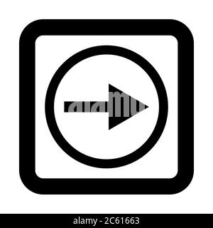 Login-Symbol mit Pfeil, Vektor-Flat-Symbol auf weißem Hintergrund isoliert. Eintrag für Web, App, ui . Stock Vektor
