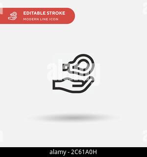 Almosengeben einfaches Vektor-Symbol. Illustration Symbol Design Vorlage für Web mobile UI Element. Perfekte Farbe modernes Piktogramm auf bearbeitbaren Strich. Almosenzeichen für Ihr Geschäftsprojekt Stock Vektor