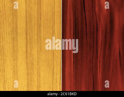 Muster von Holzbrettern mit heller und dunkler Textur. Stockfoto