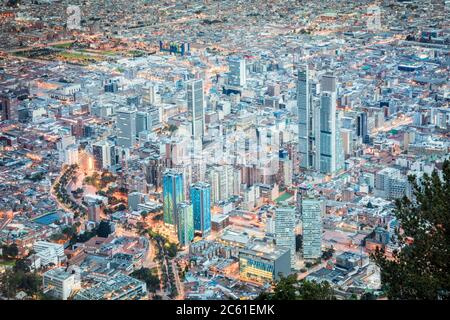 Downtown Bogota mit dem Central Business District Stockfoto