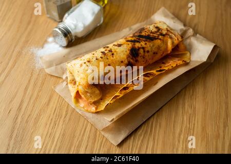 Shawarma Sandwich, Döner Kebab, Chicken Shawarma Stockfoto