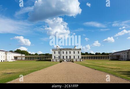 Großbritannien, London, Greenwich. Das Queens House von Inigo Jones, erbaut zwischen 1616 und 1635. Das erste Gebäude im neoklassizistischen Palladio-Stil in Großbritannien Stockfoto