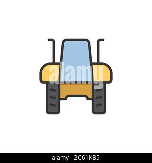 Werkzeuge für das Symbol für das Vektorsymbol des Traktors auf weißem Hintergrund isoliert Stock Vektor