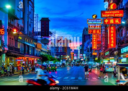Yaowarat Road, Bangkok, Thailand Stockfoto