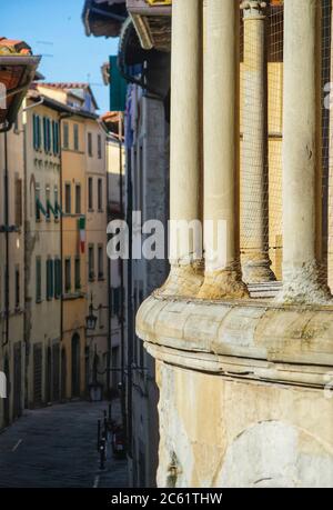 Typische Ansicht von Arezzo mittelalterlichen Zentrum Stadt, in der Toskana, Italien Stockfoto