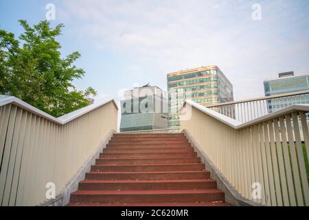 Eine Dauerbrücke in Shanghai, China. Stockfoto