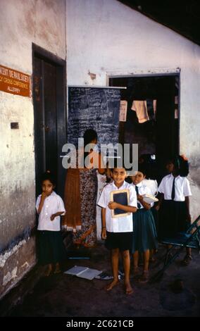 Kinder in der Schule St. Vincent de Paul Society Alappuzha Kerala Indien Stockfoto