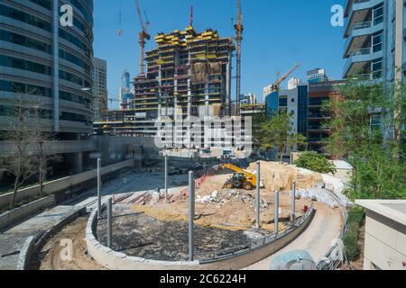 Neubau Baustelle in Dubai. Fast Dubai Entwicklungskonzept.