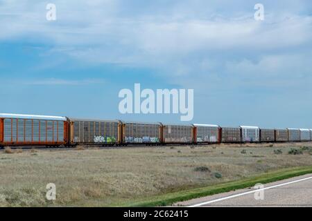 Eisenbahnlinie, Wetmore, Colorado, USA Stockfoto
