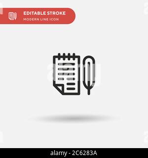 Einfaches Vektorsymbol für Skript. Illustration Symbol Design Vorlage für Web mobile UI Element. Perfekte Farbe modernes Piktogramm auf bearbeitbaren Strich. Skriptsymbole für Ihr Geschäftsprojekt Stock Vektor