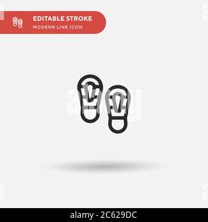 Schuhdruck einfaches Vektor-Symbol. Illustration Symbol Design Vorlage für Web mobile UI Element. Perfekte Farbe modernes Piktogramm auf bearbeitbaren Strich. Shoe druckt Symbole für Ihr Geschäftsprojekt Stock Vektor