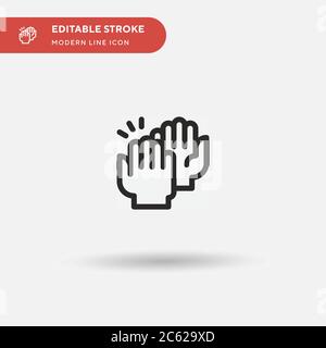 High fünf einfache Vektor-Symbol. Illustration Symbol Design Vorlage für Web mobile UI Element. Perfekte Farbe modernes Piktogramm auf bearbeitbaren Strich. Fünf Symbole für Ihr Geschäftsprojekt Stock Vektor