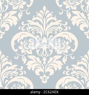 Nahtloses viktorianisches Muster. Florale Fliesen im türkischen Stil. Vintage Wallpaper im Damast-Stil. Islam, Arabisch, Indisch, Ottomane Motiv. Stock Vektor