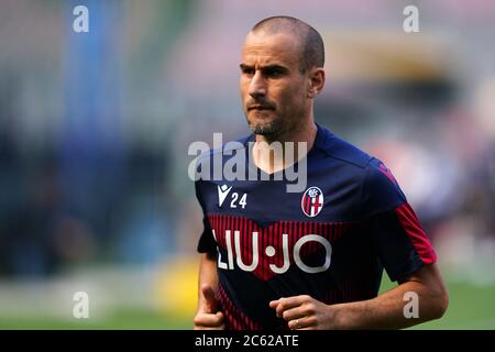 Mailand, Italien. Juli 2020. Italienische Fußball Serie A. Rodrigo Palacio von Bologna FC während der Serie EIN Spiel zwischen Internazionale FC und Bologna FC. Stockfoto