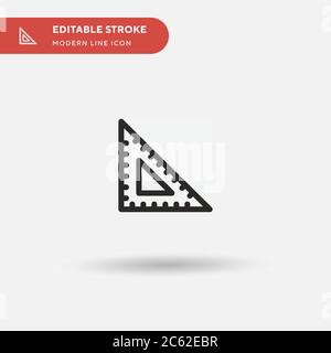 Quadratisches einfaches Vektorsymbol. Illustration Symbol Design Vorlage für Web mobile UI Element. Perfekte Farbe modernes Piktogramm auf bearbeitbaren Strich. Quadratisches ic Stock Vektor