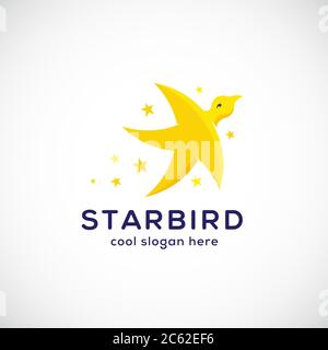 Star Bird Abstract Vektor-Symbol, Symbol oder Logo-Vorlage Stock Vektor