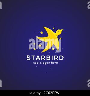 Star Bird Abstract Vektor-Symbol, Symbol oder Logo-Vorlage Stock Vektor