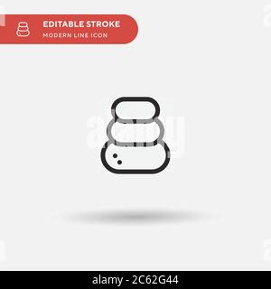 Zen einfaches Vektor-Symbol. Illustration Symbol Design Vorlage für Web mobile UI Element. Perfekte Farbe modernes Piktogramm auf bearbeitbaren Strich. Zen-Symbole für Stock Vektor