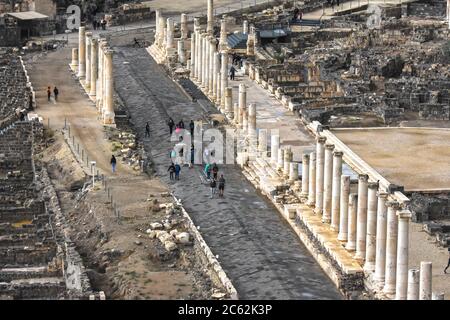 Die alte Stadt Beit She'an, Israel Stockfoto