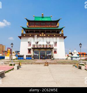 Die gandantegchinlen oder Gandan Kloster ist ein chinesischer Stil tibetisch-buddhistischen Kloster in der mongolischen Hauptstadt Ulaanbaatar Stockfoto